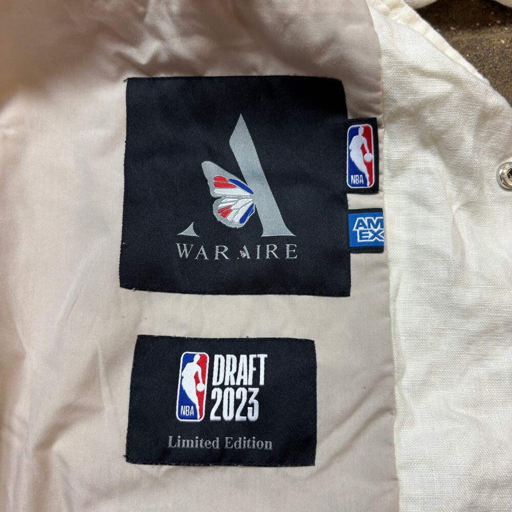 Rare NBA Amex Waraire Boswell The Association Draft 2023 Linen Jacket Men's L - Picture 7 of 12
